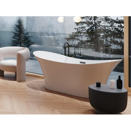 Окремостояча акрилова ванна Besco Amber 170x80 з сифоном click / clack, золотий (WAS-170-ABZ) Окремостояча акрилова ванна Besco Amber 170x80 з сифоном click / clack, золотий (WAS-170-ABZ)