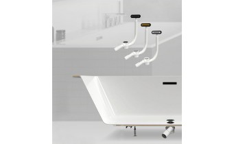 Сифон для ванни Radaway FLOW з тонким щілинним переливом, з функцією легкої очистки, хром (ARIN.FLOW.CR)
