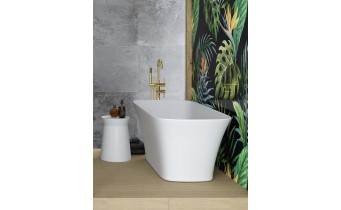 Ванна окремостояча Besco Assos 160x70, біла, Мінеральне лиття, камяна, Mineral DuraBe (WMD-160-A)