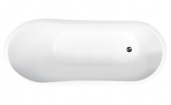 Ванна окремостояча Besco Gloria 160x68, біла, Мінеральне лиття Mineral DuraBe (WMD-160-GL)