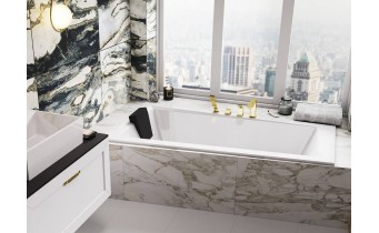 Ванна акрилова Besco Intima Slim 150x85 L, асиметрична, торець бортика 15 мм (WAIT-150-SL)