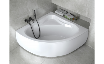 Ванна акрилова Besco Mia 130x130, кутова (WAM-130-NS)