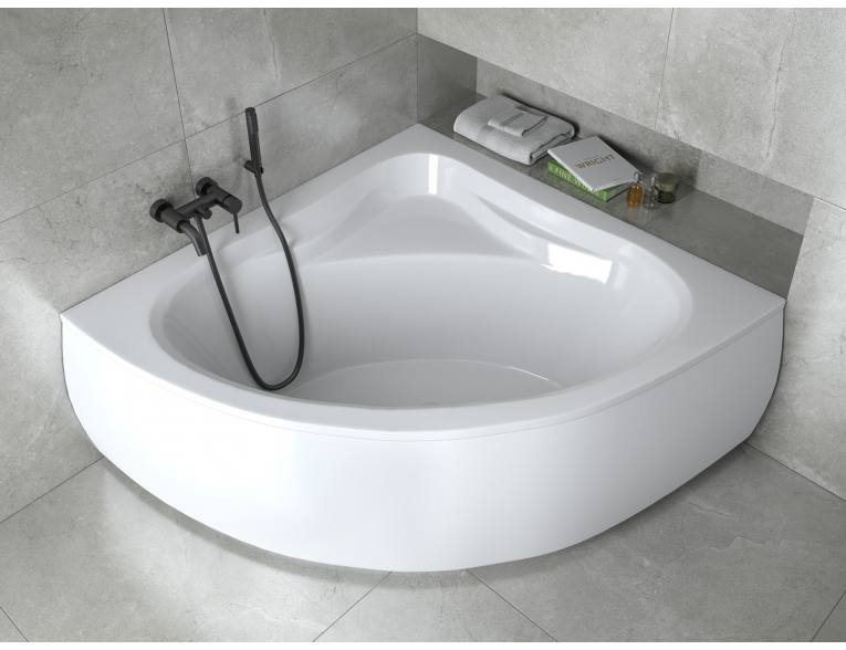 Ванна акрилова Besco Mia 120x120 см, кутова, біла глянцева (WAM-120-NS)