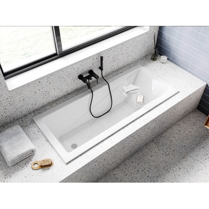 Ванна акрилова Besco Modern Slim 150x70, пряма, торець бортика 15 мм (WAM-150-SL)