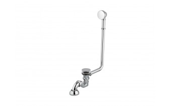 Ретро сифон для ванни Besco Otylia Retro klik-klak з переливом, chrome (SW-PRZ-CHR) Ретро сифон для ванни Besco Otylia Retro klik-klak з переливом, chrome (SW-PRZ-CHR)