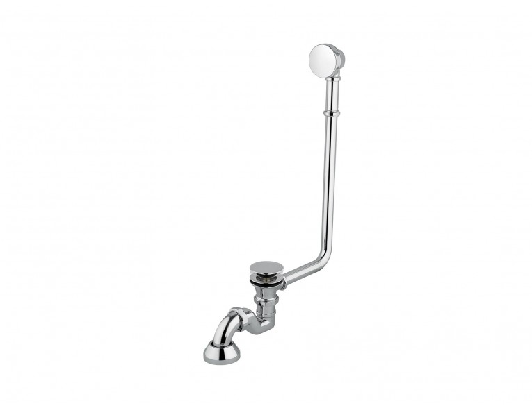 Ретро сифон для ванни Besco Amelia Retro klik-klak з переливом, chrome (SW-PRZ-CHRA)