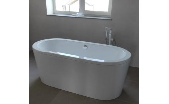 Ванна овальна окремостояча акрилова Besco Victoria 160x75, біла (WKV-160-WO)