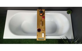 Ванна акрилова пряма, овальна в середині Besco Vitae / Вітає 170x75 см (WAV-170-PK)