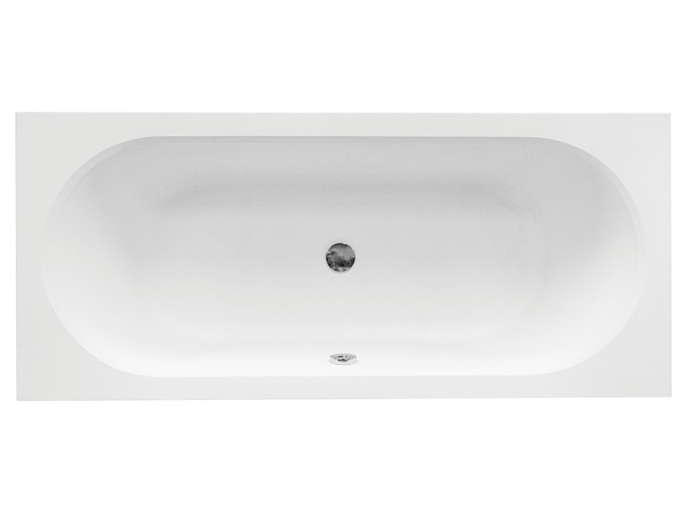 Ванна акрилова пряма, овальна в середині Besco Vitae / Вітає 170x75 см (WAV-170-PK)