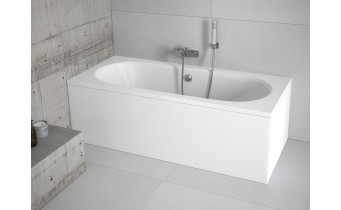 Ванна акрилова пряма, овальна в середині Besco Vitae / Вітає 170x75 см (WAV-170-PK)