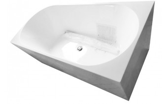 Окремостояча акрилова ванна Besco Zoya 150x75 L з сифоном click / clack, білий (WAS-150-ZLB)