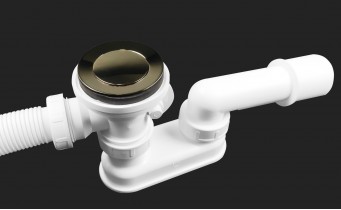 Сифон для ванн Alca for Besco автомат 570 мм, золотий / gold (SW-AUTO-G)