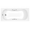 Ванна акрилова з ручками Besco Aria Plus 160x70, пряма + 2 ручки Standard, хром (WAA-160-PU)