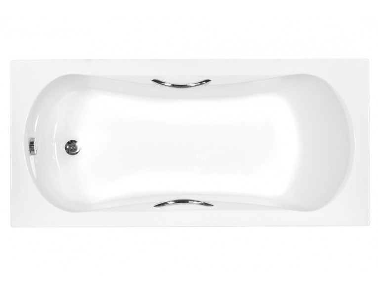 Ванна з ручками акрилова Besco Aria Plus 170x70, пряма + 2 ручки Standard (WAA-170-PU)