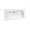 Ванна акрилова Besco Infinity 170x110 см L, Лівостороння, асиметрична, із зручним місцем для ніг, засобів гігієни, функціональною полицею, з функцією врізки змішувача на борт (WAI-170-NL)