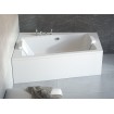 Ванна акрилова Besco Infinity 170x110 см L, Лівостороння, асиметрична, із зручним місцем для ніг, засобів гігієни, функціональною полицею, з функцією врізки змішувача на борт (WAI-170-NL)