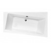 Ванна акрилова Besco Infinity 170x110 см R, Правостороння, асиметрична, із зручним місцем для ніг, засобів гігієни, функціональною полицею, з функцією врізки змішувача на борт (WAI-170-NP)