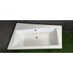 Ванна акрилова Besco Infinity 170x110 см L, Лівостороння, асиметрична, із зручним місцем для ніг, засобів гігієни, функціональною полицею, з функцією врізки змішувача на борт (WAI-170-NL)