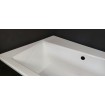 Ванна акрилова Besco Infinity 170x110 см L, Лівостороння, асиметрична, із зручним місцем для ніг, засобів гігієни, функціональною полицею, з функцією врізки змішувача на борт (WAI-170-NL)