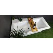 Ванна акрилова Besco Infinity 170x110 см L, Лівостороння, асиметрична, із зручним місцем для ніг, засобів гігієни, функціональною полицею, з функцією врізки змішувача на борт (WAI-170-NL)