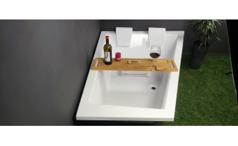 Ванна акрилова для двох осіб Besco Intima Duo 170x125 L, Лівостороння, асиметрична, для пари - велика (WAID-170-NL)