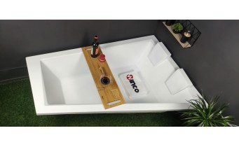 Ванна акрилова для двох осіб Besco Intima Duo 170x125 L, Лівостороння, асиметрична, для пари - велика (WAID-170-NL)