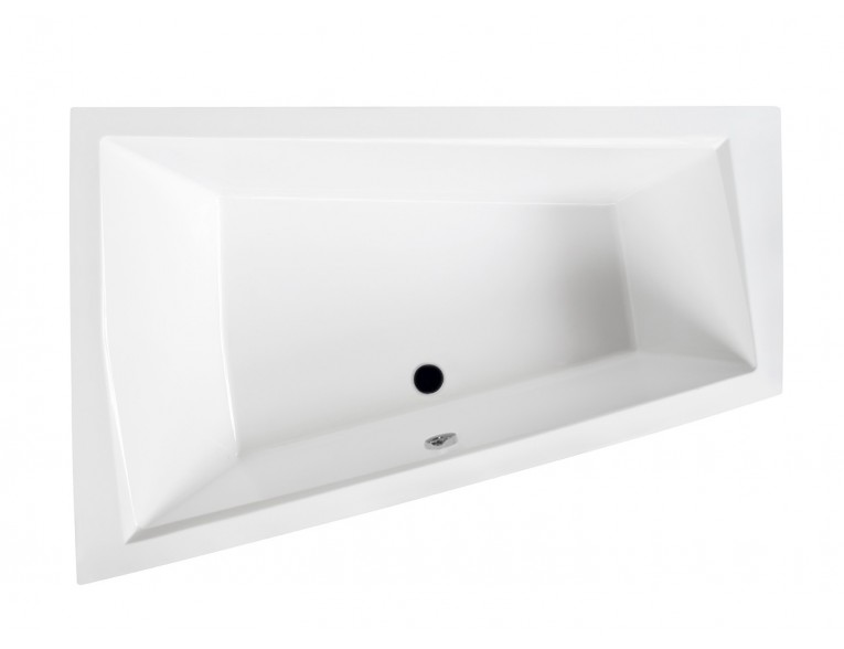 Ванна акрилова для двох осіб Besco Intima Duo 180x125 см L, Лівостороння, асиметрична (WAID-180-NL)