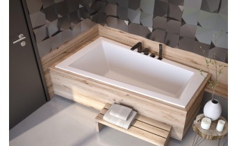 Ванна акрилова Besco Intima Slim 150x85 L, асиметрична, торець бортика 15 мм (WAIT-150-SL)