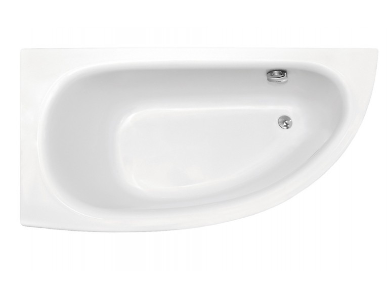 Ванна акрилова Besco Milena Premium 150x70 L, лівостороння, асиметрична + ручки (WAM-150-NLS)