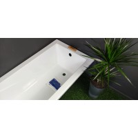 Ванна акрилова маленька Besco Modern / Модерн 120x70 см, пряма, класична, сучасна з  практичною формою, малого розміру (WAM-120-MO)
