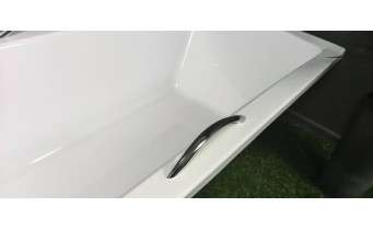 Ванна акрилова з ручками Besco Optima Premium 170x70 см, пряма + дві металеві ручки Standard, хром + ортопедичний підголівник (WAO-170-PKP)