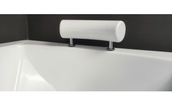 Ванна акрилова з ручками Besco Optima Premium 170x70 см, пряма + дві металеві ручки Standard, хром + ортопедичний підголівник (WAO-170-PKP)
