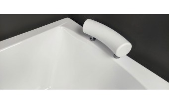 Ванна акрилова з ручками Besco Optima Premium 170x70 см, пряма + дві металеві ручки Standard, хром + ортопедичний підголівник (WAO-170-PKP)