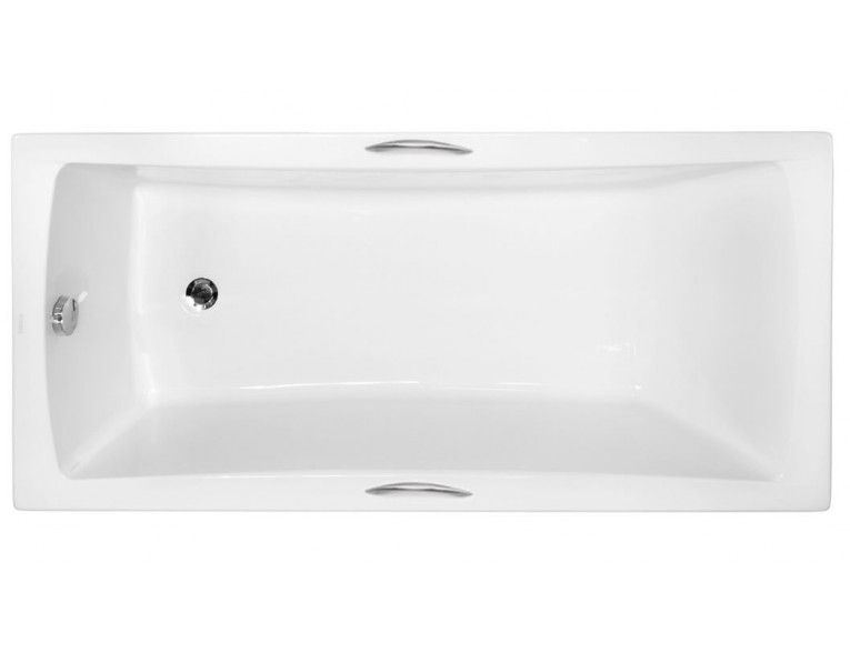 Ванна акрилова з ручками Besco Optima Premium 170x70 см, пряма + дві металеві ручки Standard, хром + ортопедичний підголівник (WAO-170-PKP)