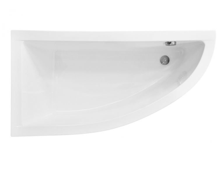 Ванна акрилова Besco Praktika 150x70 L, Лівостороння, асиметрична (WAP-150-NL)