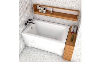 Ванна маленька, акрилова Besco Talia / Талія 120x70 см, пряма, мала ванна (WAT-120-PK)