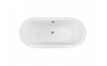 Ванна овальна окремостояча акрилова Besco Victoria 160x75, біла (WKV-160-WO)