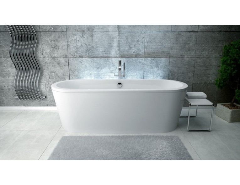 Ванна овальна окремостояча акрилова Besco Victoria 160x75, біла (WKV-160-WO)