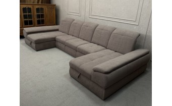 Кутовий диван розкладний п подібний Denver P3 / Денвер П3, 170x4000x170 см, 4 метри, темно-коричневий