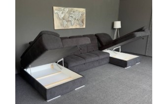 Кутовий диван розкладний п - подібний Denver P3 / Денвер П3, 170x4000x170 см, 4 метри, сірий