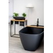 Окремостояча овальна ванна з мармуру, камяна Dremex Eureka 180x82x62 см, Gelcoat, чорний матовий + сифон Окремостояча овальна ванна з мармуру, камяна Dremex Eureka 180x82x62 см, Gelcoat, чорний матовий + сифон