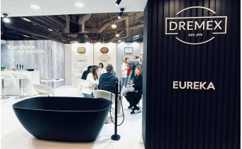 Окремостояча овальна ванна з мармуру, камяна Dremex Eureka 180x82x62 см, Gelcoat, чорний матовий + сифон