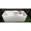 Окремостояча ванна з мармуру, каменю Dremex Glow 160x73x59,5 см, Gelcoat, білий глянцевий + сифон + лита полиця під аксесуари для ванни Окремостояча ванна з мармуру, каменю Dremex Glow 160x73x59,5 см, Gelcoat, білий глянцевий + сифон + лита полиця під аксесуари для ванни