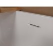 Окремостояча пристінна кутова ванна з мармуру Dremex June R 160x75x57,8 см, Правостороння, Gelcoat, білий матовий