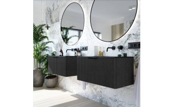 Кругле дзеркало з LED підсвіткою у ванну Elita Sharon Round 100 Black, 100x100x3 см (168123)