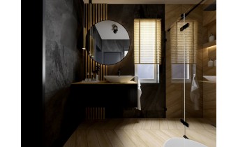Кругле дзеркало з LED підсвіткою у ванну Elita Sharon Round 100 Black, 100x100x3 см (168123)