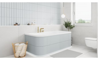 Ванна акрилова, півкругла з двох сторін Excellent Arana 180x85 см, пристінна (WAEX.ARA18WH)