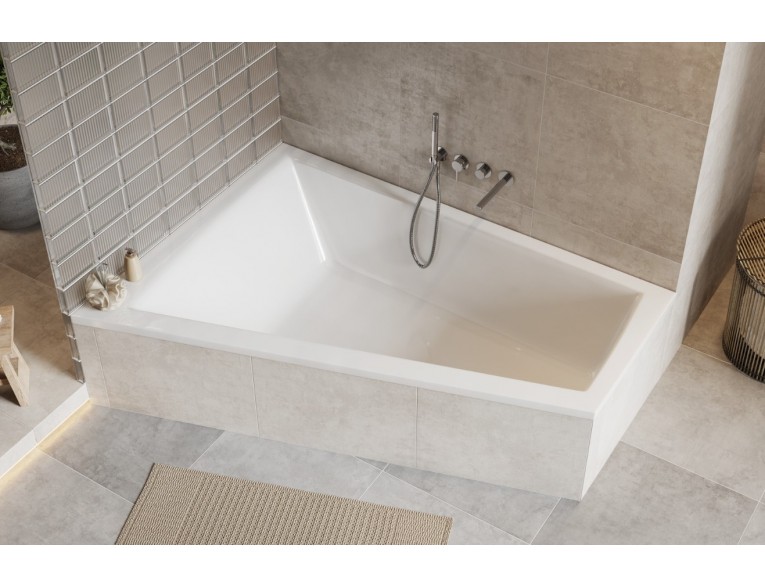 Ванна акрилова для двох Excellent Sfera Max Slim 180x130 см, Лівостороння, монтаж під забудову (WAEX.SML18WHS)