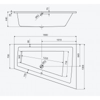 Ванна акрилова для двох Excellent Sfera Max Slim 180x130 см, Правостороння, монтаж під забудову (WAEX.SMP18WHS)