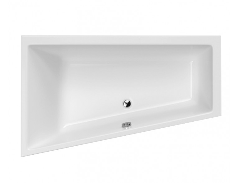 Ванна акрилова Excellent M-Sfera Slim 160x95 см, Лівостороння, під забудову, пєдестал, slim бортик 18 мм (WAEX.MSL16WHS)